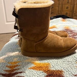 UGG Tan Bailey bow